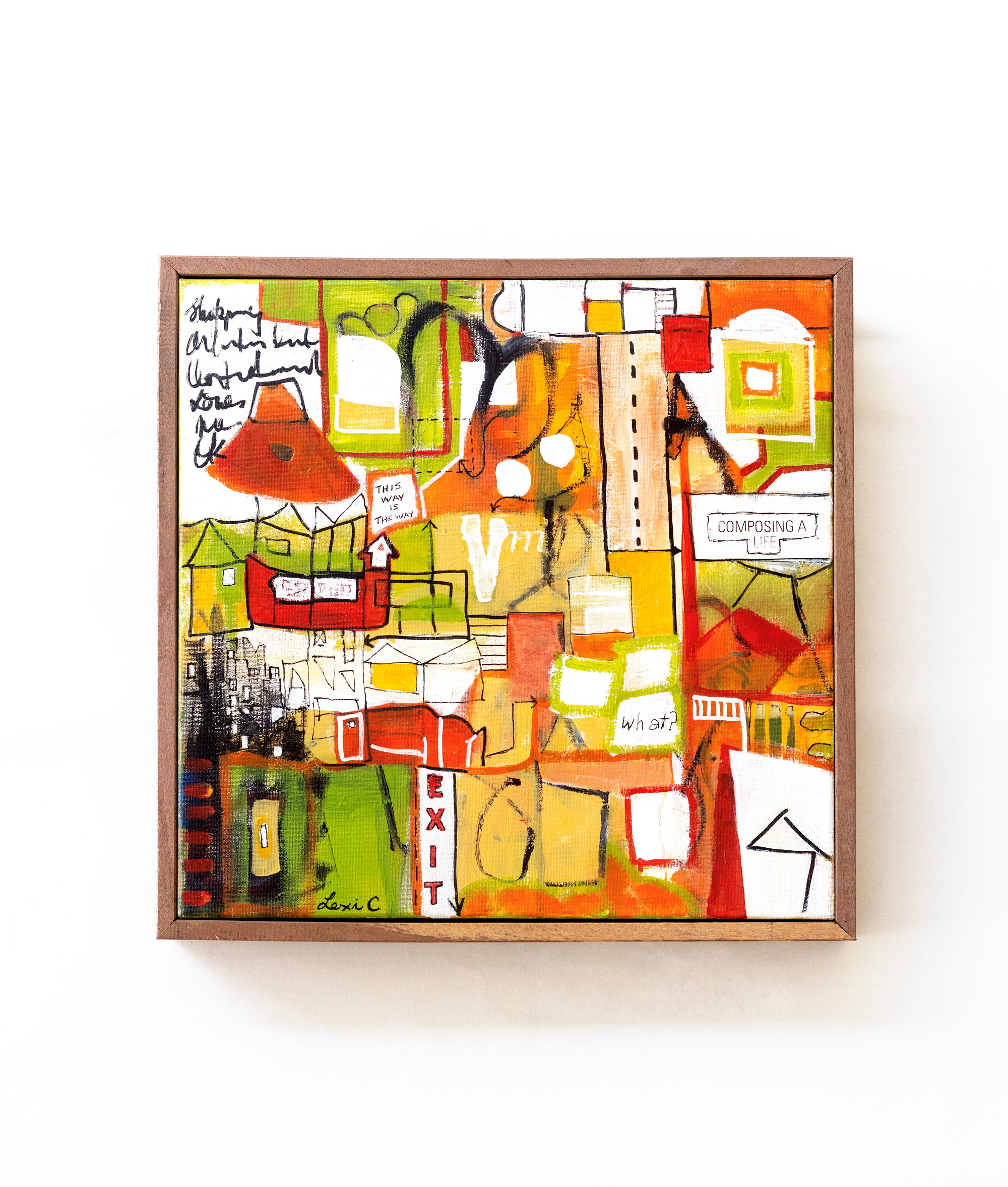 Composing a Life - Collage and acrylic paint